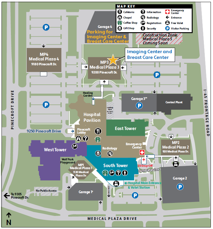 Imaging Center at The Woodlands Medical Center Map Image