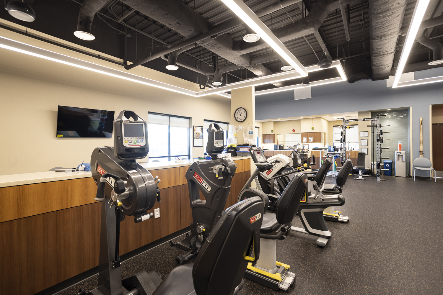 Gym at the Memorial Hermann Sports Medicine & Rehabilitation at Convenient Care Center in Greater Heights