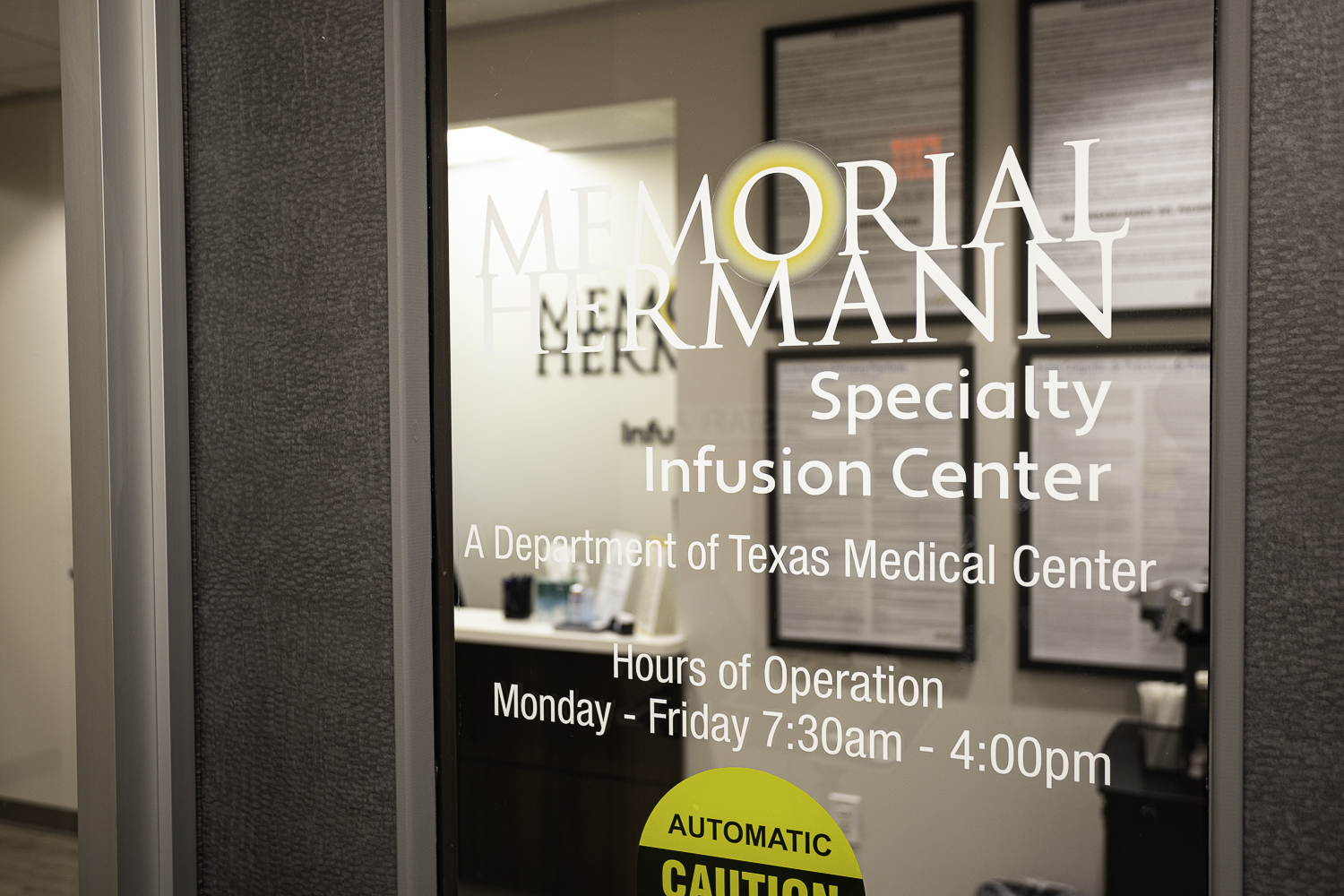 Specialty Infusion Center at Memorial Hermann Memorial City Medical Center entrance.