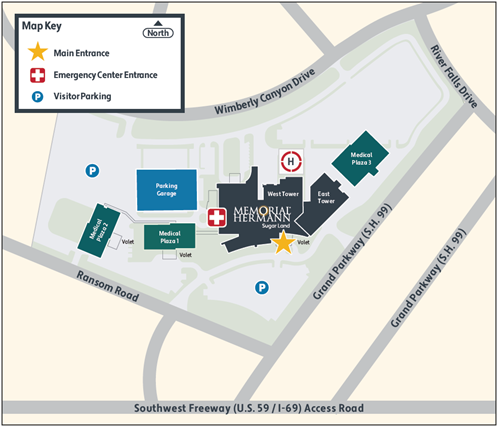 Memorial Hermann Sugar Land Hospital Campus Map
