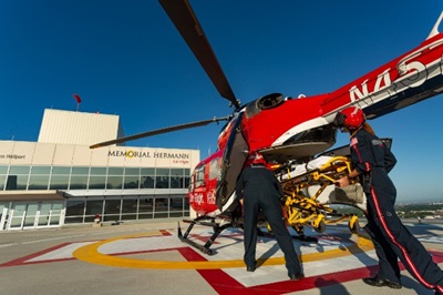 Life Flight rushing people into Memorial Hermann