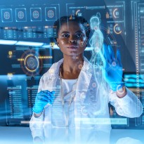 Doctor using new technology