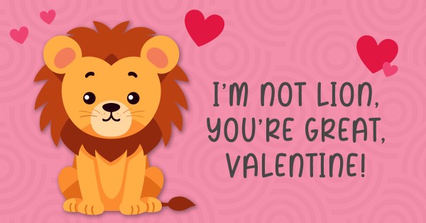 Valentine's Card - Lion
