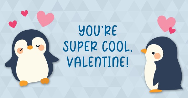 Valentine's Card - Penguin
