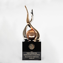 Foster G. McGaw Prize on a stand