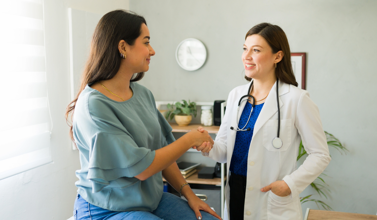 Doctor speaking with patient