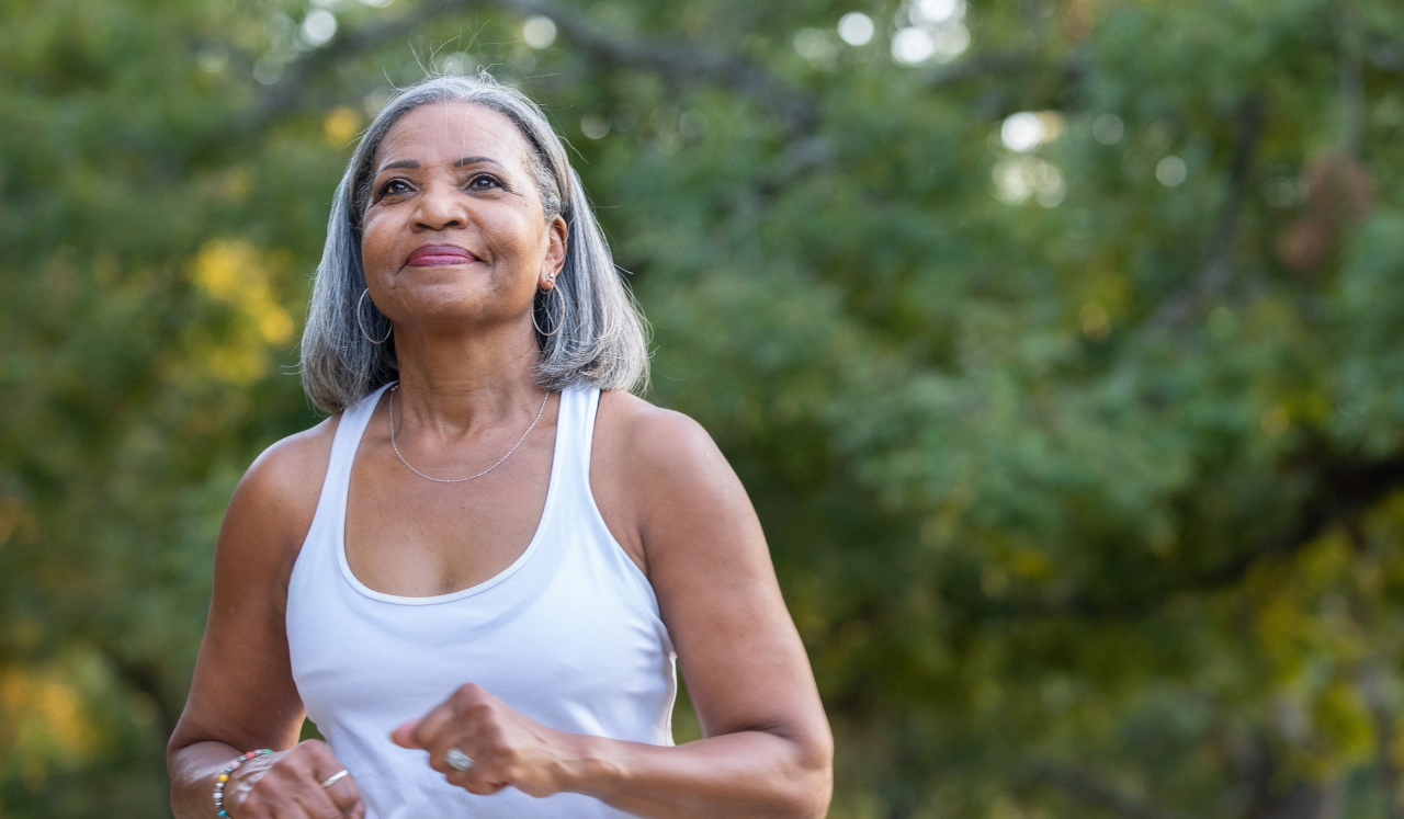 Woman jogging on trail