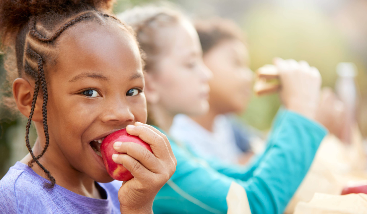 Children eating their lunch