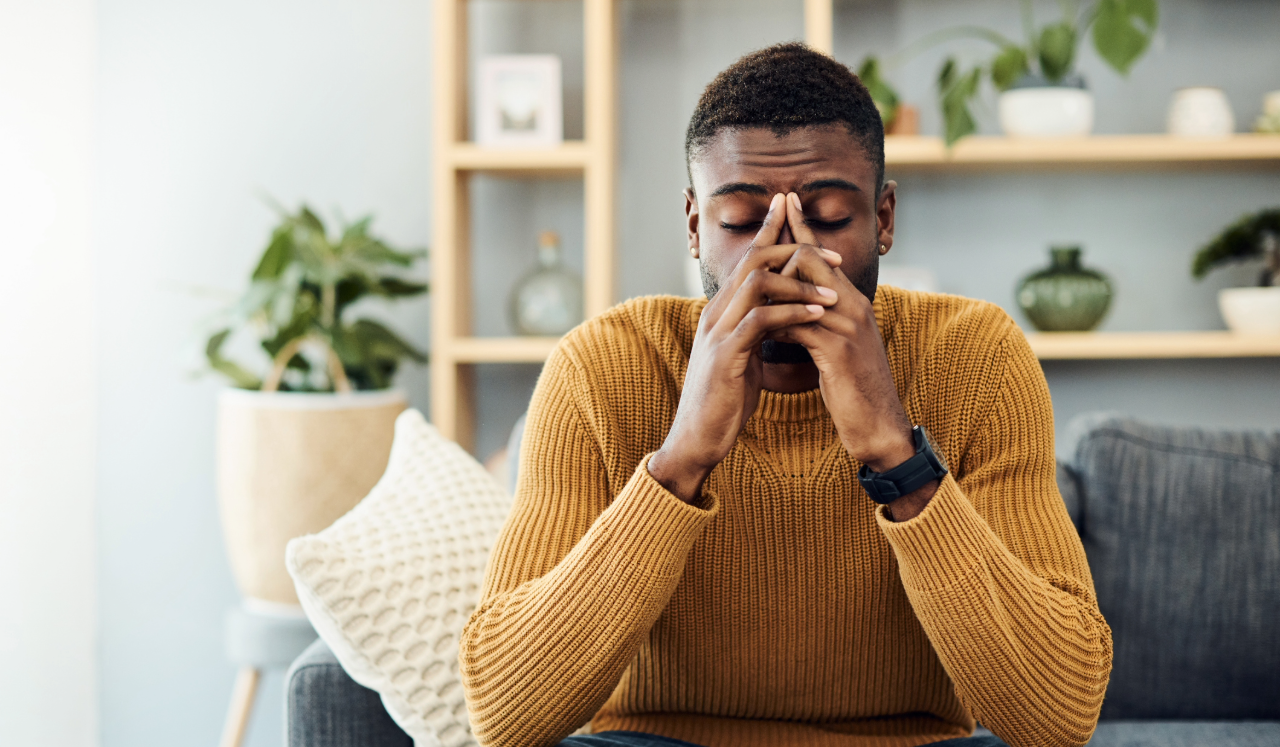 Man trying to remain focus