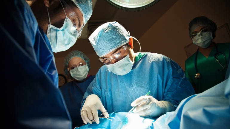 Surgeon in operating room