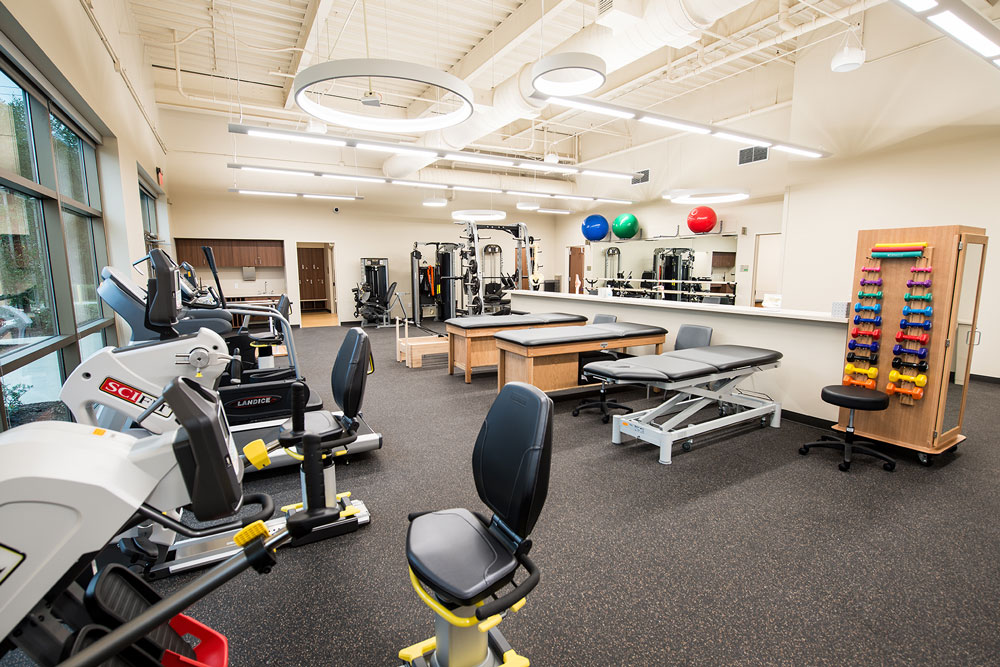 Medical gym with equipment