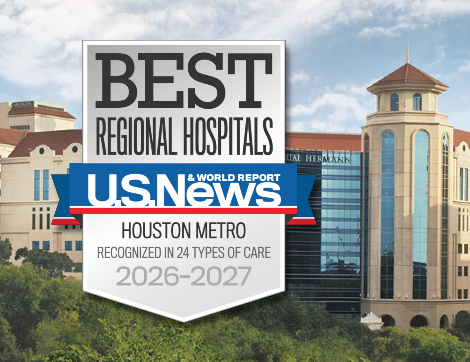 US News & World Report Best Hospitals badge superimposed over Memorial Hermann-Texas Medical Center