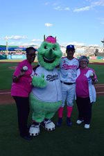 Pin in the Park Breast Cancer game at Skeeters