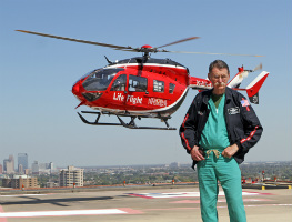 Red Duke Life Flight helicopter
