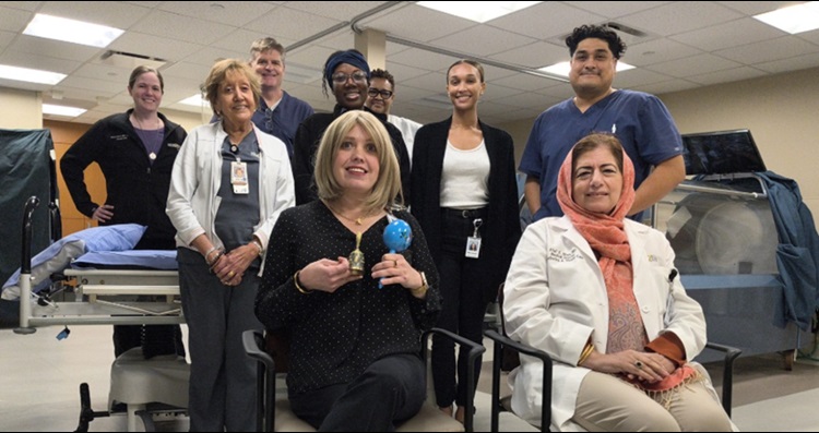 Kaysie with the team at Memorial Hermann Memorial City Medical Center