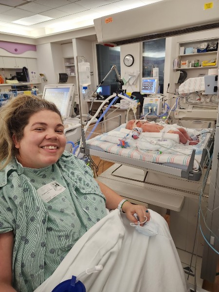 patient brook with baby