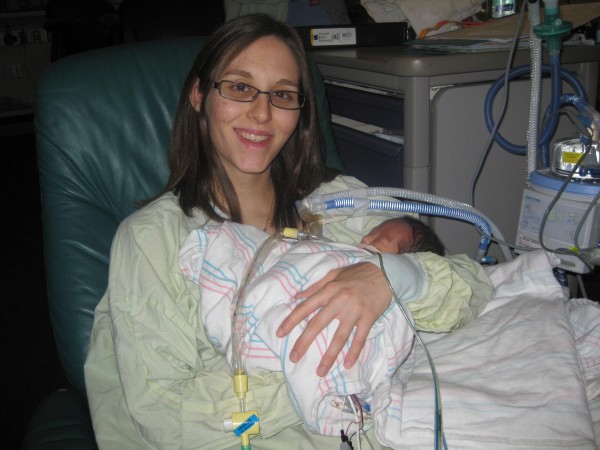 patient with newborn daughter