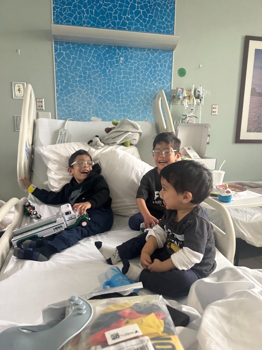 patient zayn with siblings