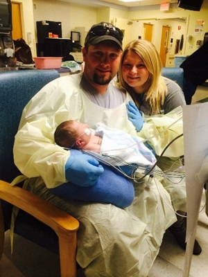 Mason Mims and his parents