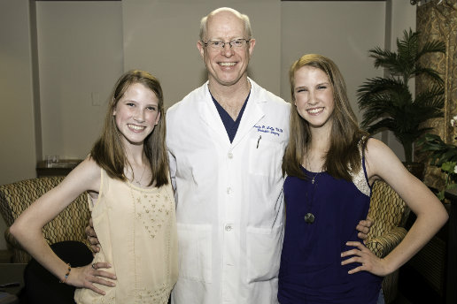 Dr. Lally and Copeland twins