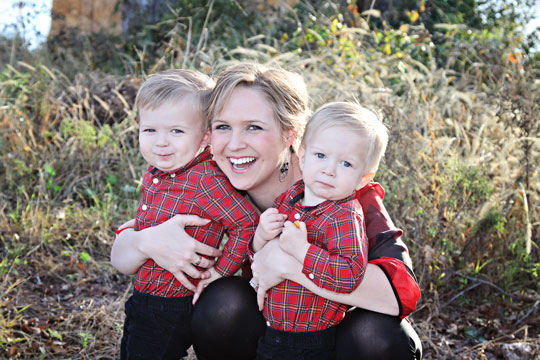 Megan Webb with twins, Jayden and Luke -1
