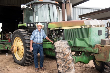 Thomas Paben with tractor
