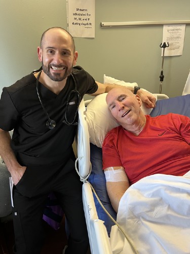 TIRR Memorial Hermann patient John Eidman and his primary physician through therapy.
