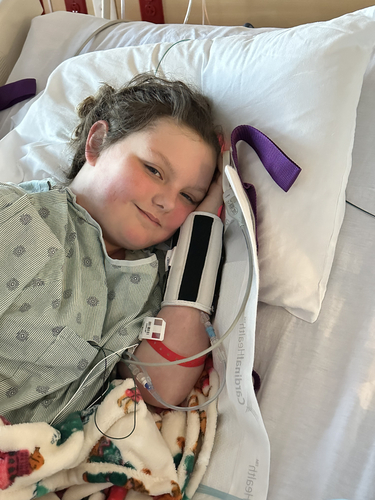 TIRR Memorial Hermann patient, Eleanor, smiles in the hospital.