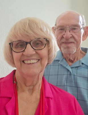 TIRR Memorial Hermann patient, Shirley Crump, smiles alongside her husband.