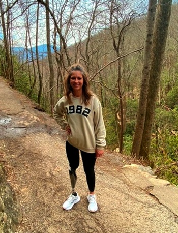 TIRR Memorial Hermann patient, Stephanie, on her trip to through the Great Smoky Mountains.