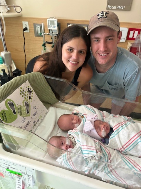 patient rebekah with triplets