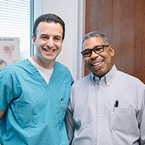 Doctor with patient