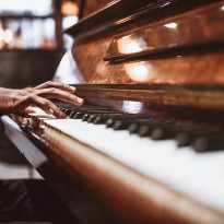 person playing piano