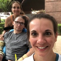 Jack Rieger leaves TIRR Memorial Hermann with family and friends.