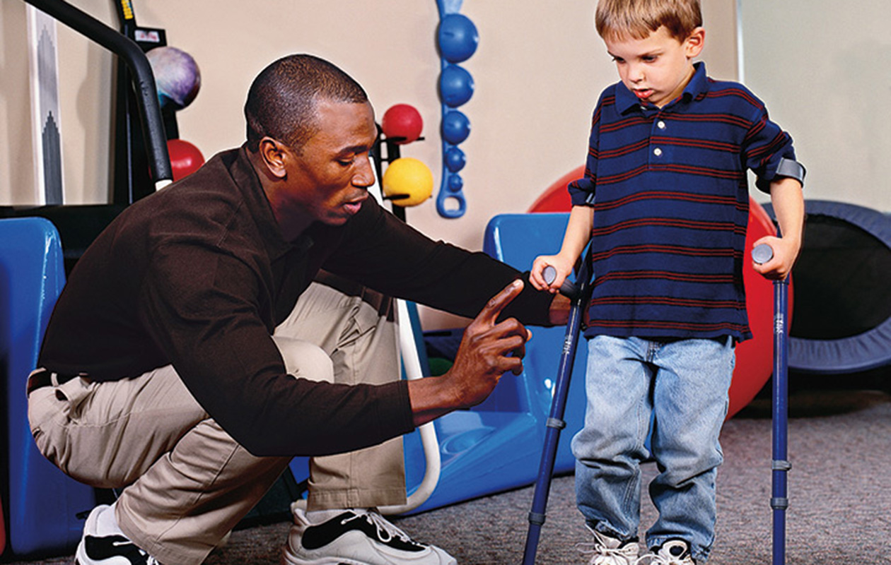 Child in physical therapy