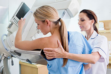 Patient Having a Mammogram