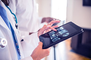 scan results on a tablet