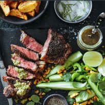 Steak and veggie dinner