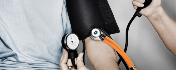 taking blood pressure