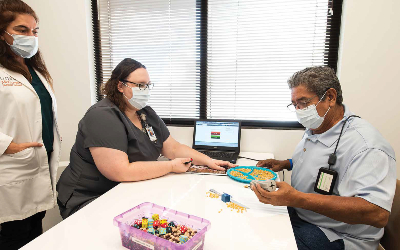 A patient receives therapy at TIRR Memorial Hermann.
