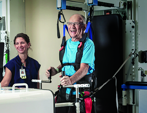 TIRR Memorial Hermann patient undergoing physical therapy