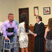 TIRR Rehabilitation client wedding ceremony