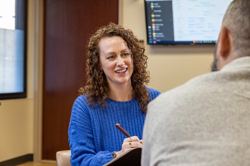 Psychiatrist interviewing a patient