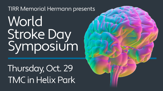 TIRR Memorial Hermann presents World Stroke Day Symposium with rainbow brain graphic