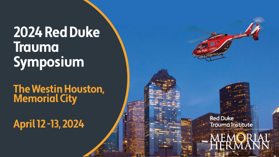 Official graphic of the 2024 Red Duke Trauma Symposium