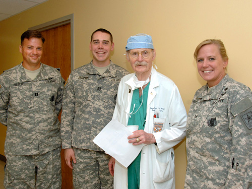 Dr. Duke with Army Visitors