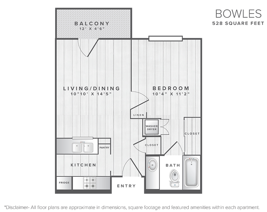 The Bowles apartment floor plan