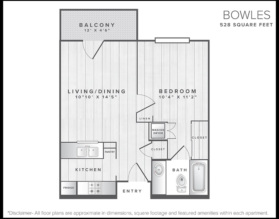 The Bowles apartment floor plan