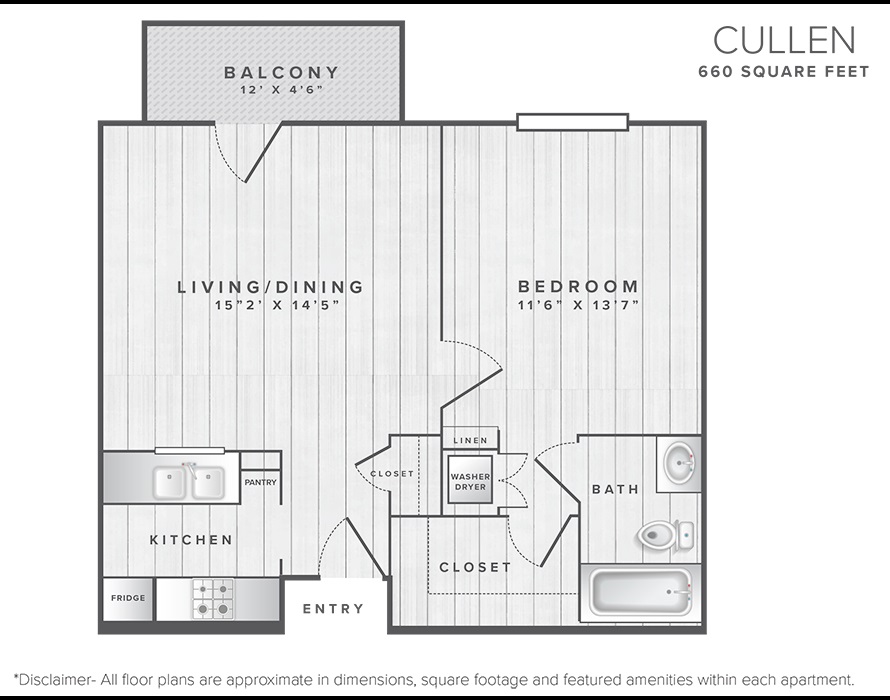 The Cullen apartment floor plan