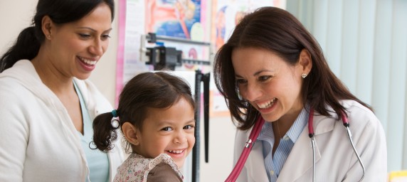 patient smiling with doctor